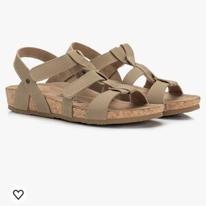 Women's Cork Wedge Sandal Platform Slides with Adjustable Strap Size 8